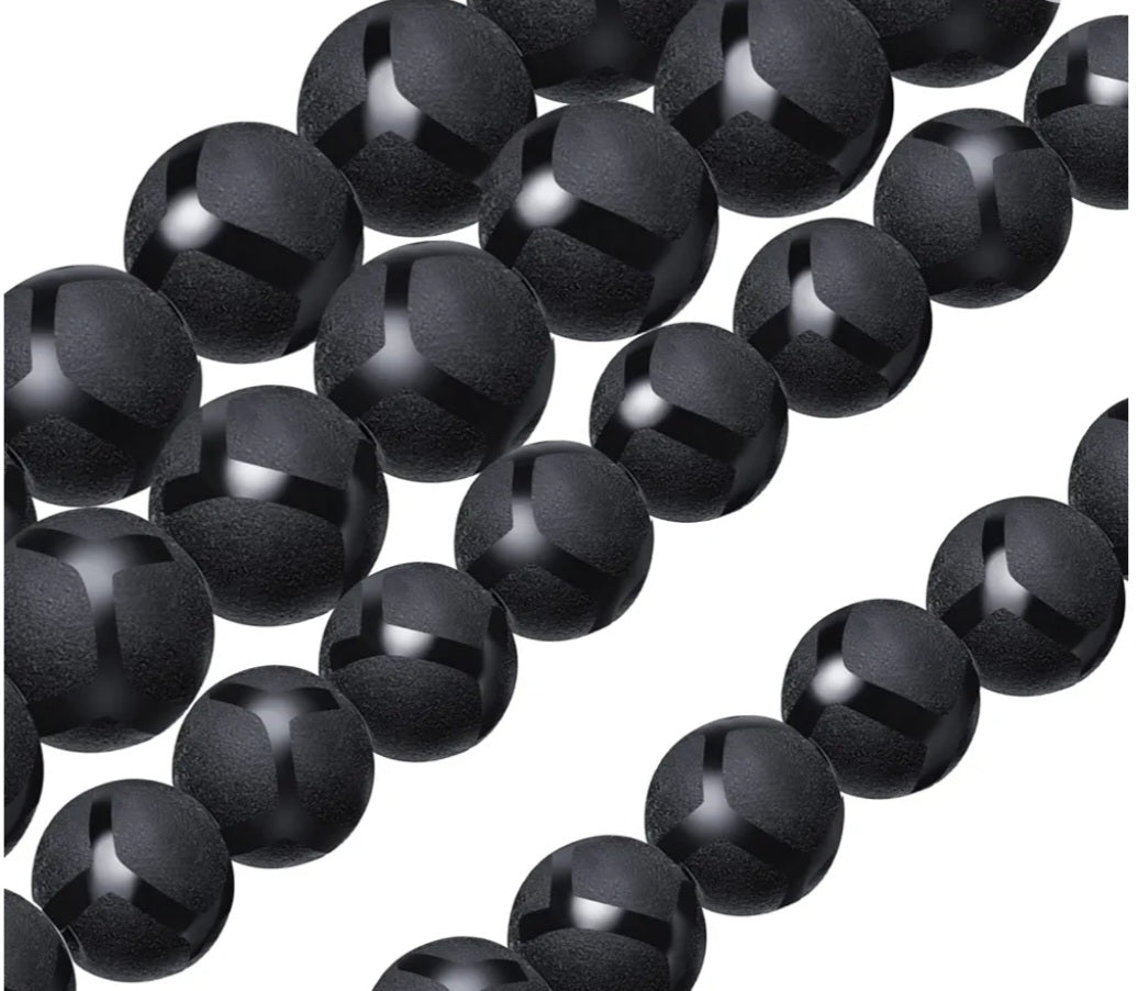 Men's Stylish Matte Onxy Beaded Bracelets