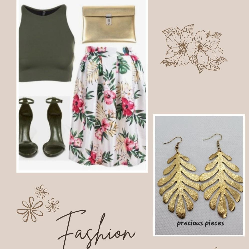 Brass Leaf Earrings