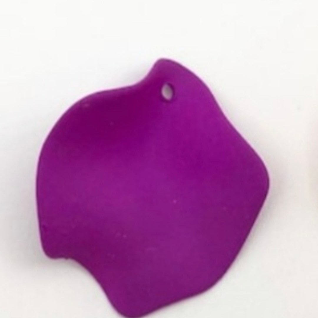 Acrylic Purple Flower Petal Earrings