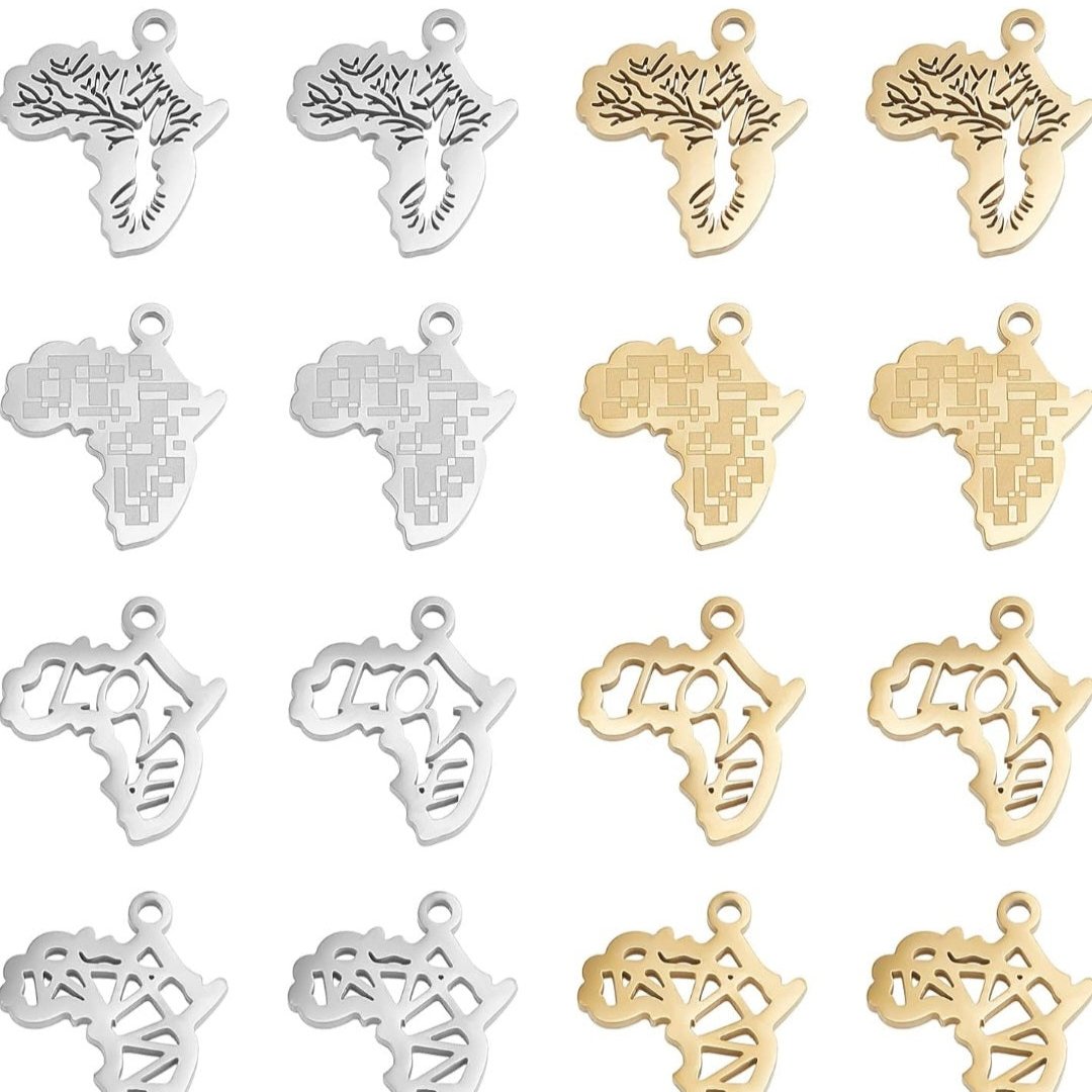 Africa Map Necklace-Cut Out (Click for more options)