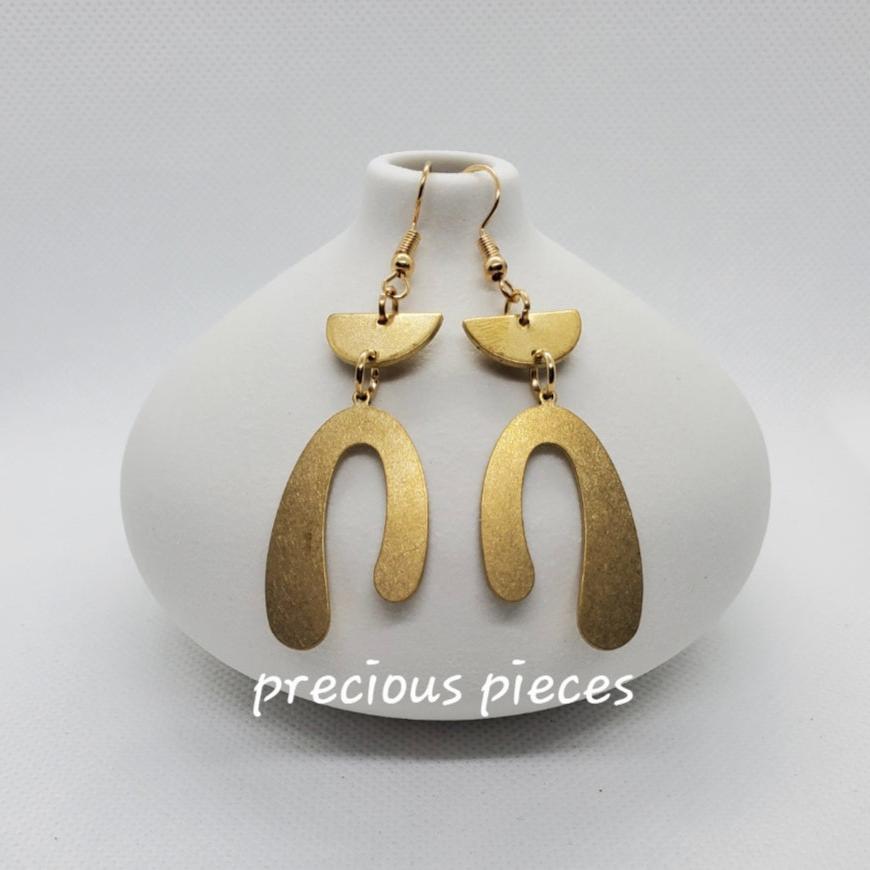 Brass Arch Shaped Earrings