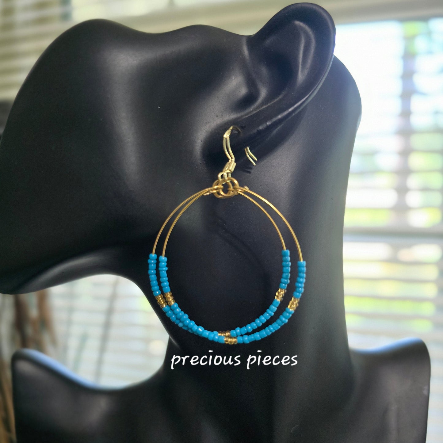 Glass Seed Bead Hoop Earrings (click for more options)