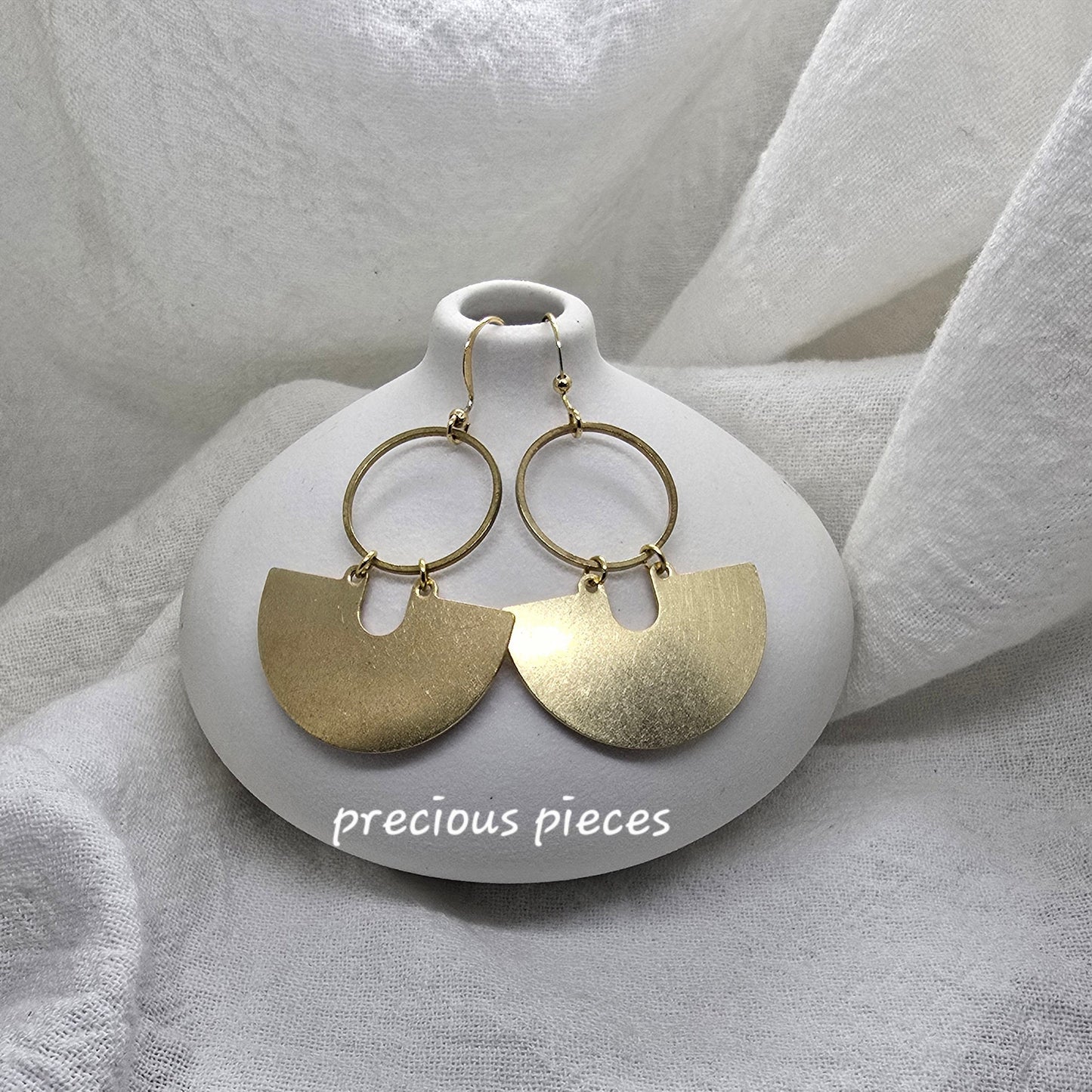 Brass Geometric Earrings