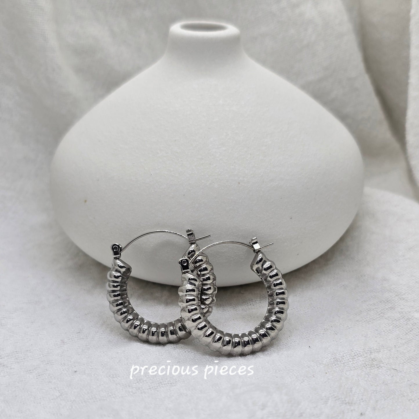 Textured Vintage Hoop Earrings