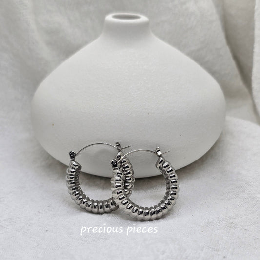 Textured Vintage Hoop Earrings