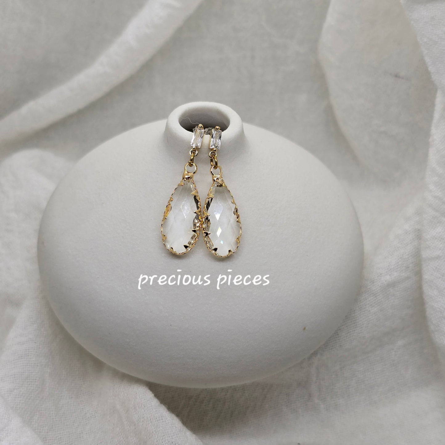 Glass Teardrop Earrings