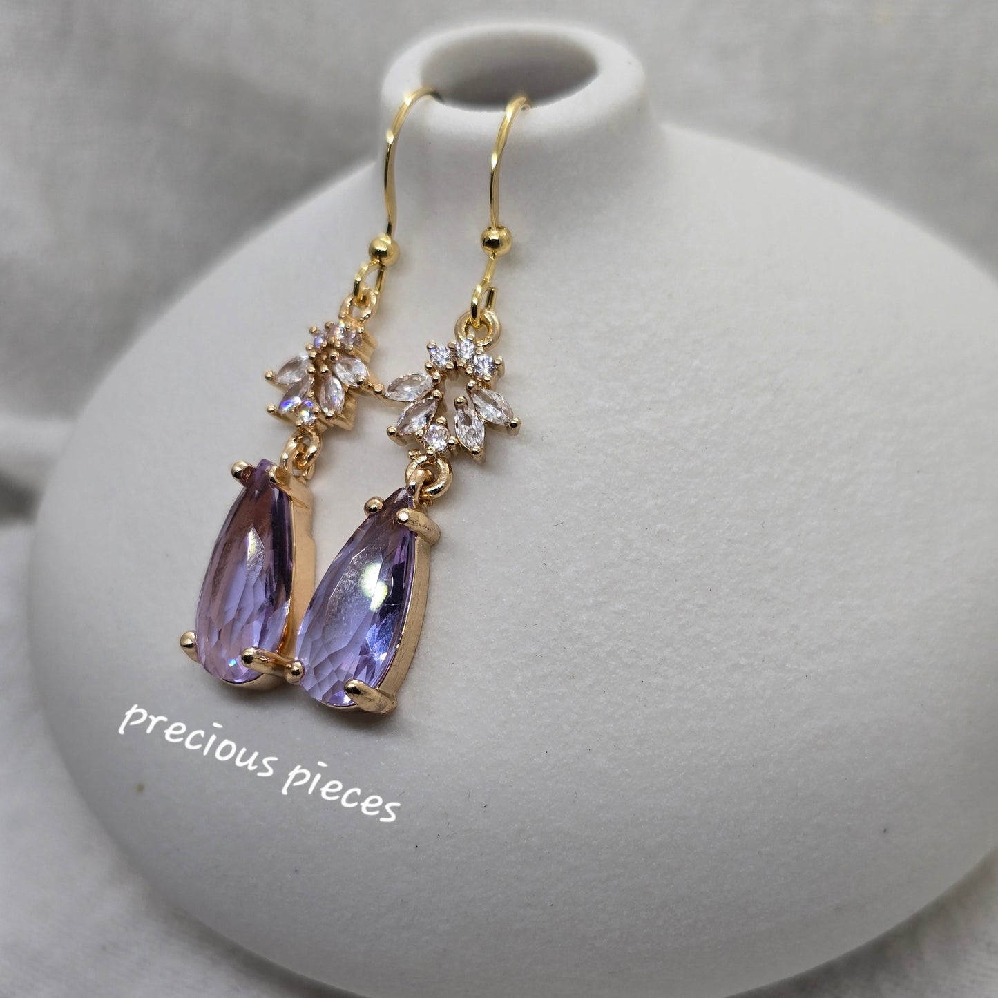 Vintage Teardrop Glass Earrings