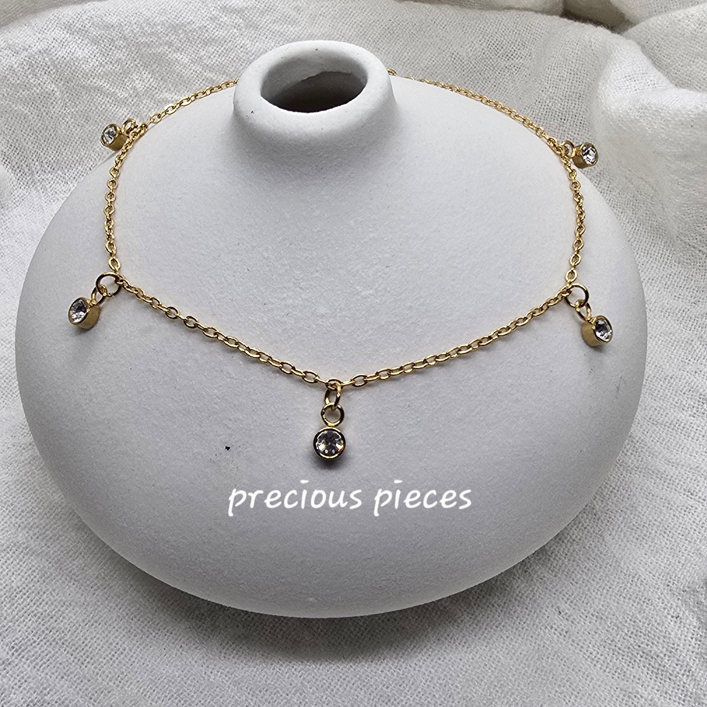 Shimmering Stone Anklet (click for more options)