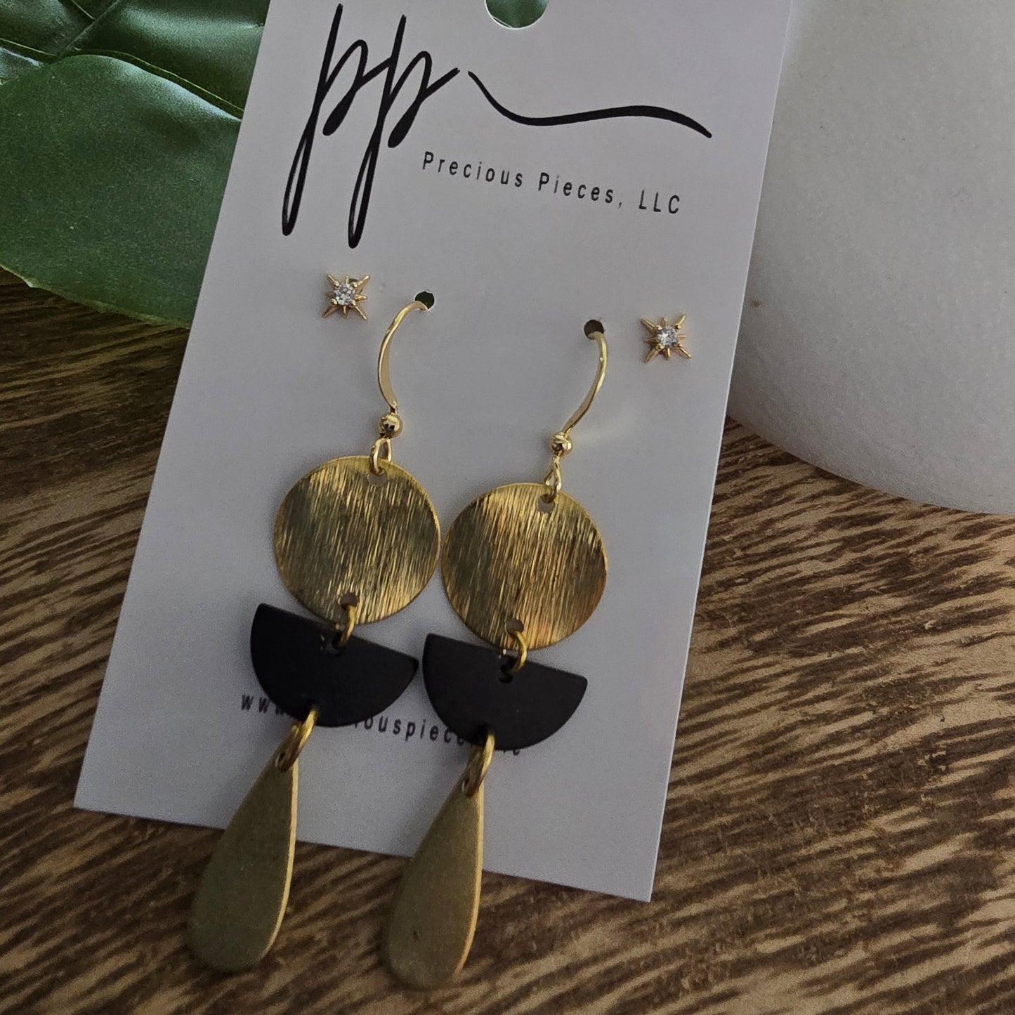 Brass Teardrop Earrings