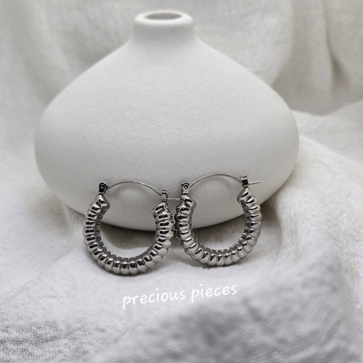 Textured Vintage Hoop Earrings