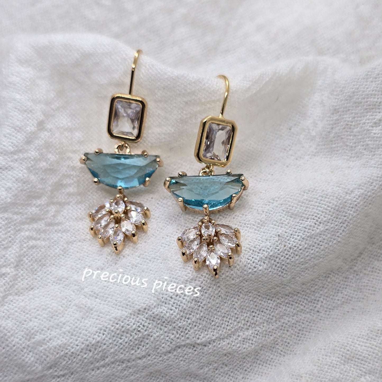 Cubic Zirconia Leaf Earrings (click for more options)