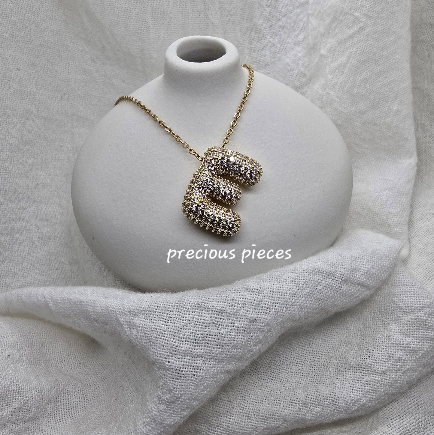 Rhinestone Initial Necklace (click for more options)