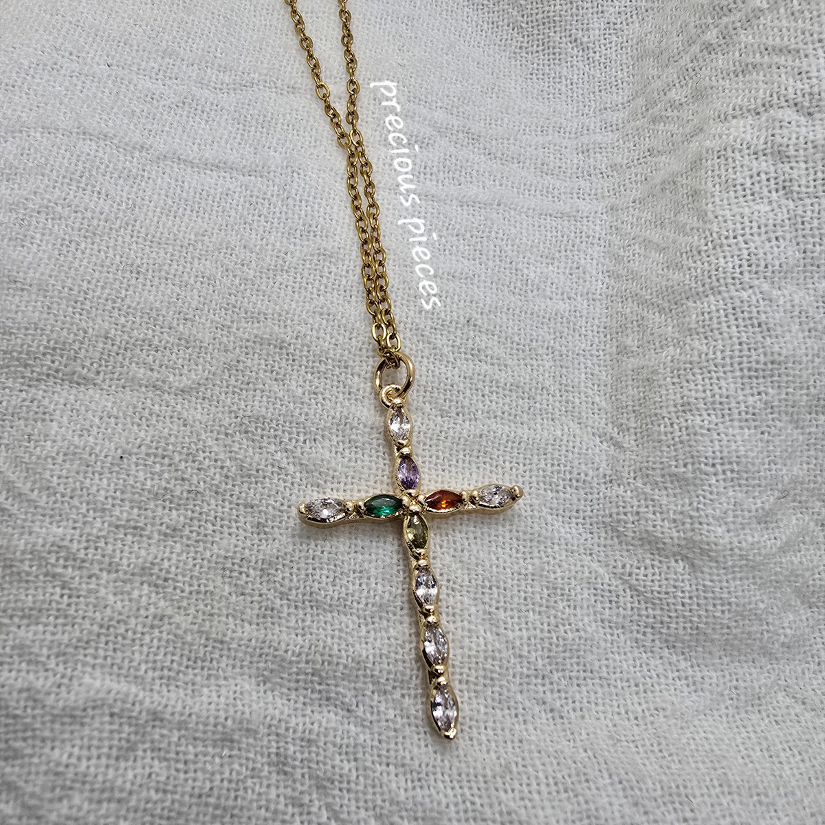 Rhinestone Cross Necklace