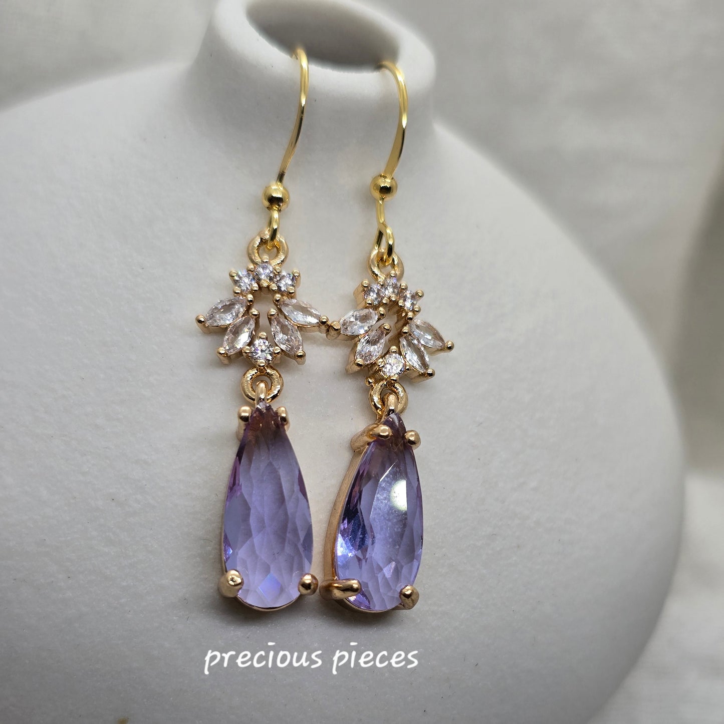 Vintage Teardrop Glass Earrings