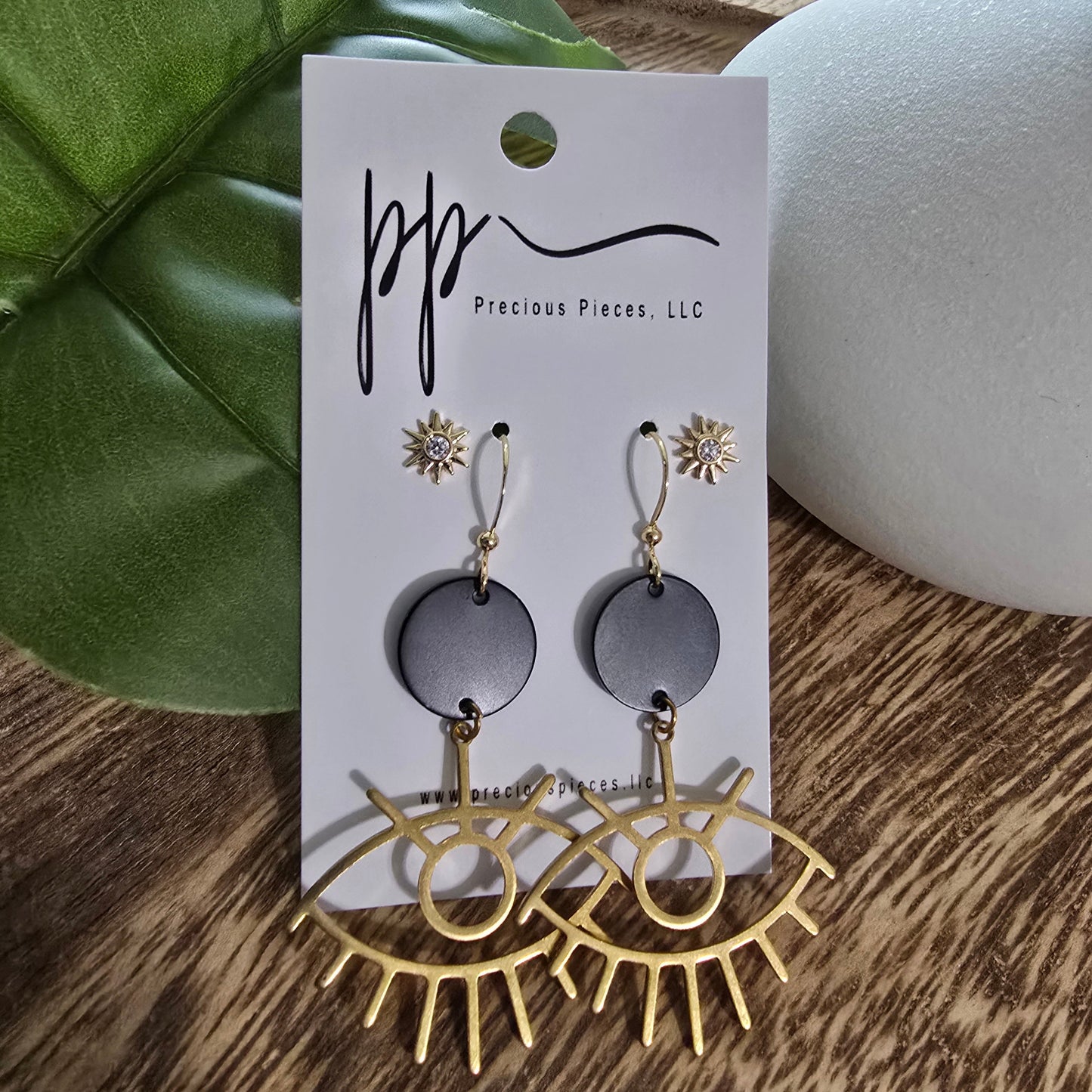Brass Eye Earrings