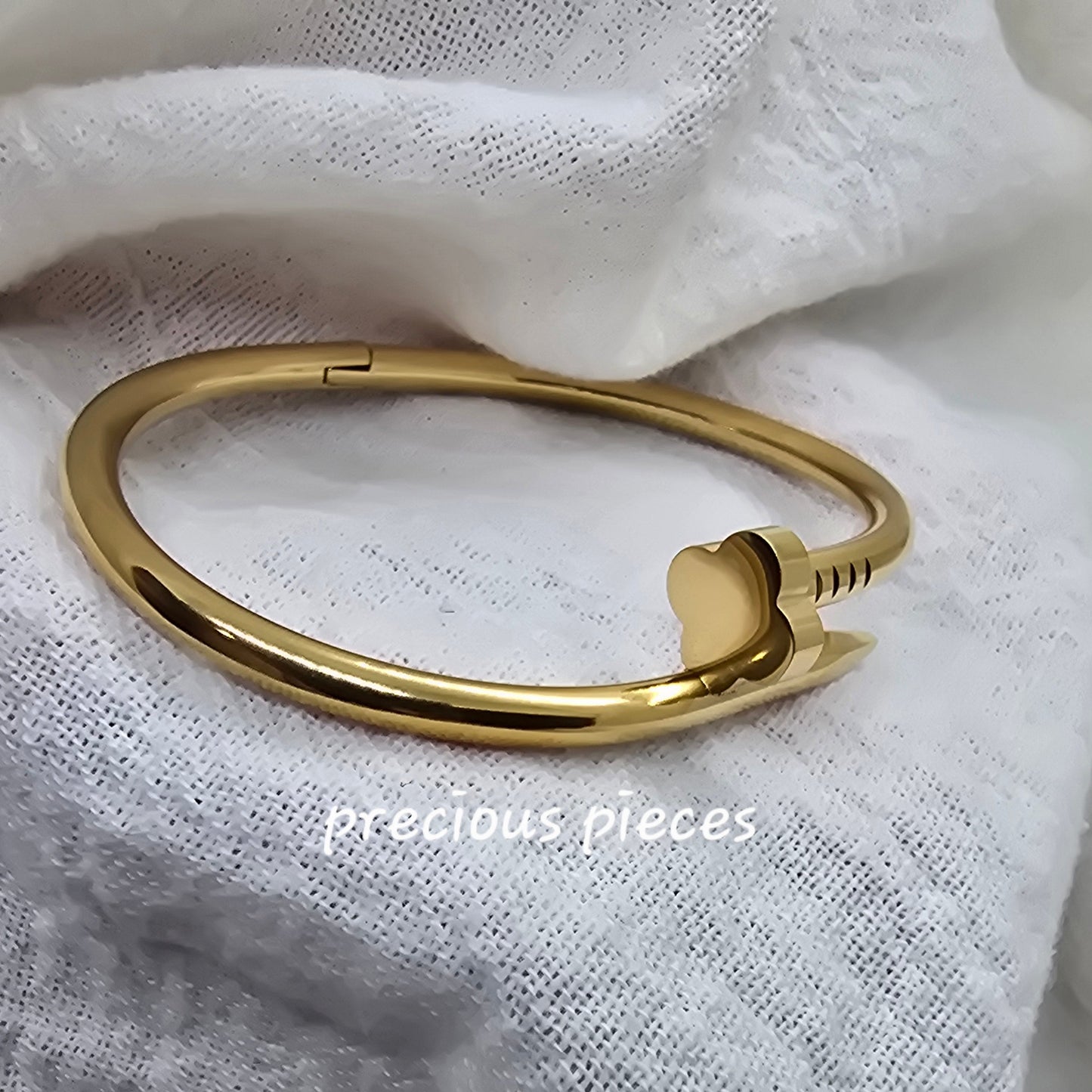 Floral Nail Bangle Bracelet