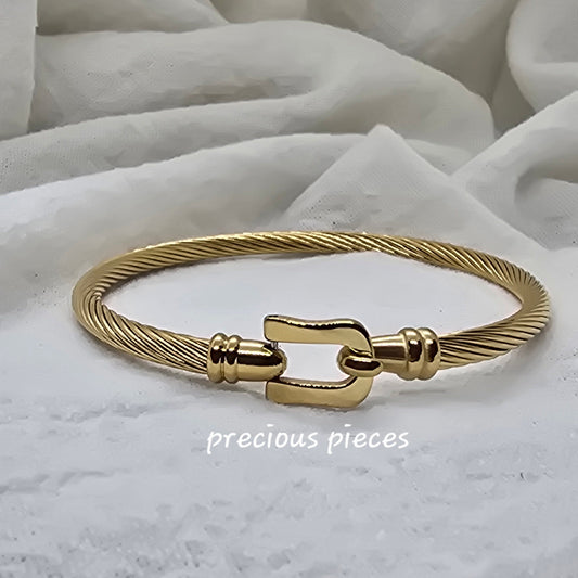 Buckle Clasp Bangle Bracelet
