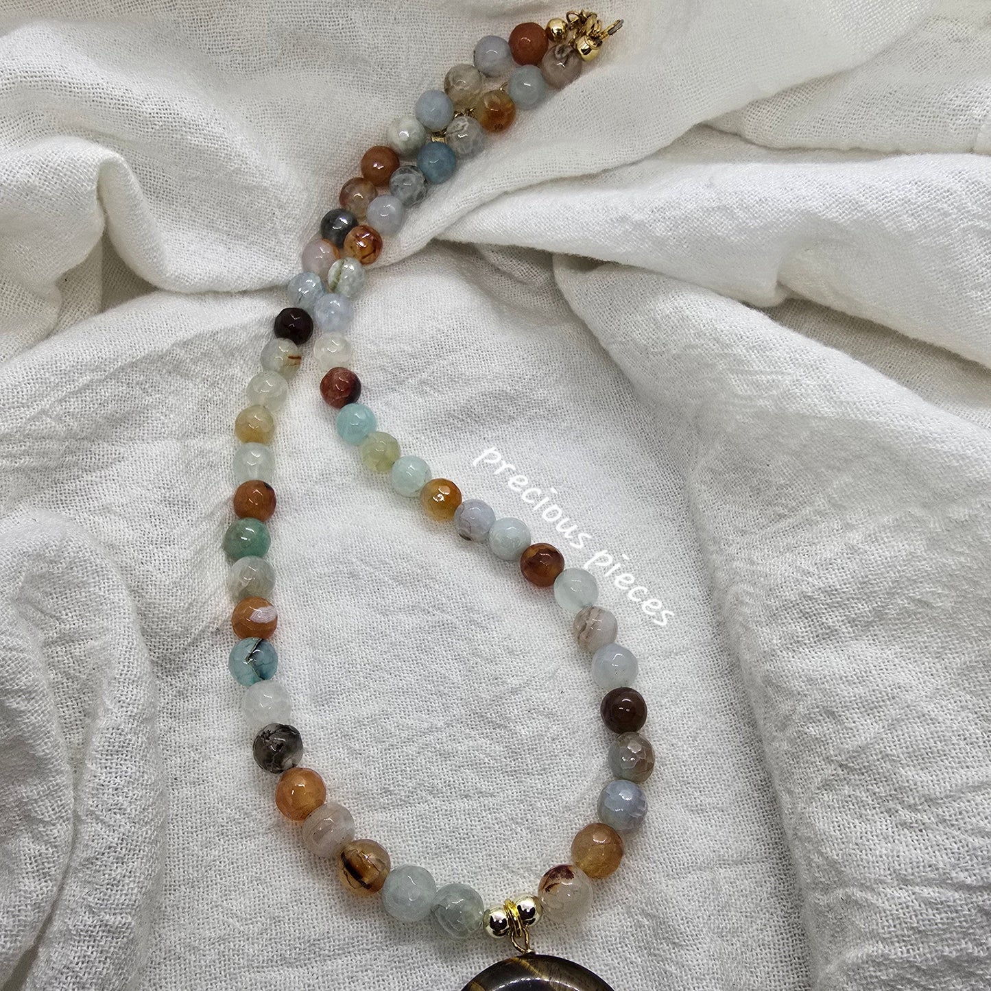 Agate Beaded Necklace