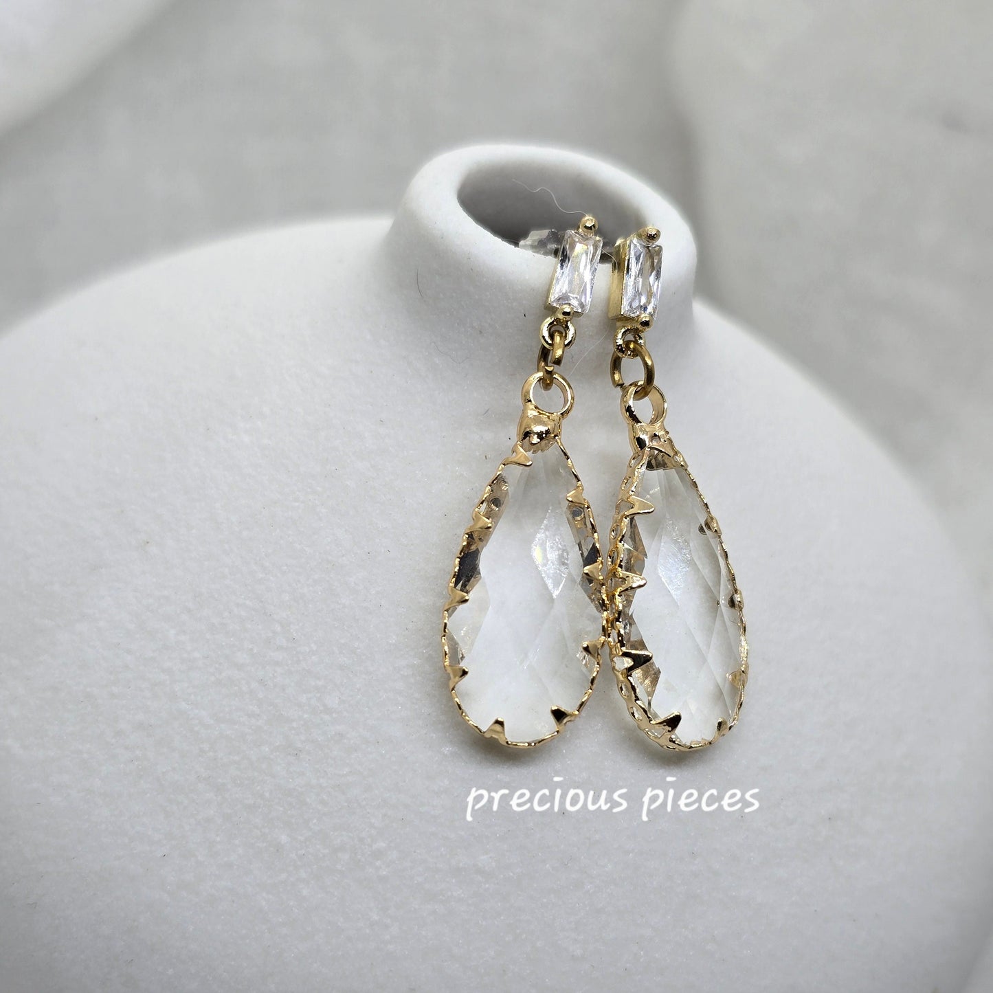 Glass Teardrop Earrings