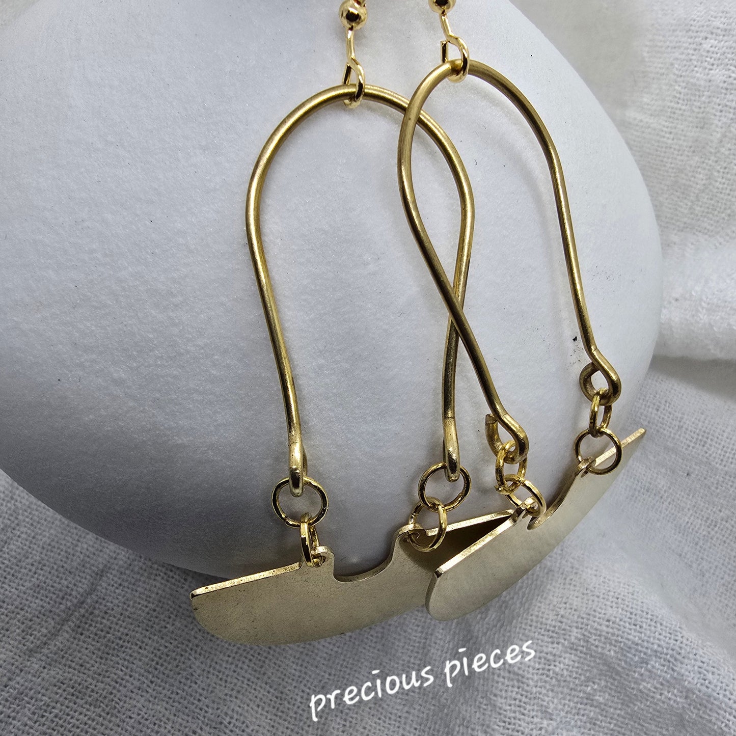 Brass Arch Dangle Earrings
