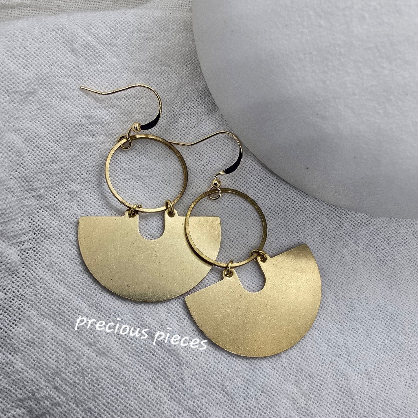 Brass Geometric Earrings