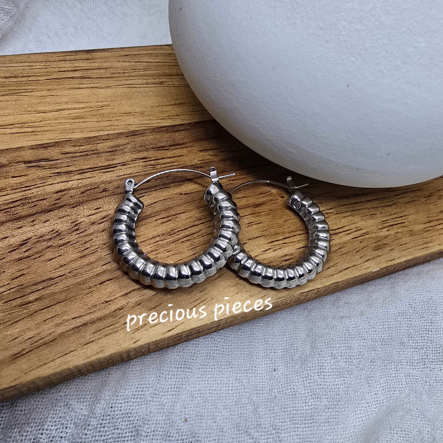 Textured Vintage Hoop Earrings