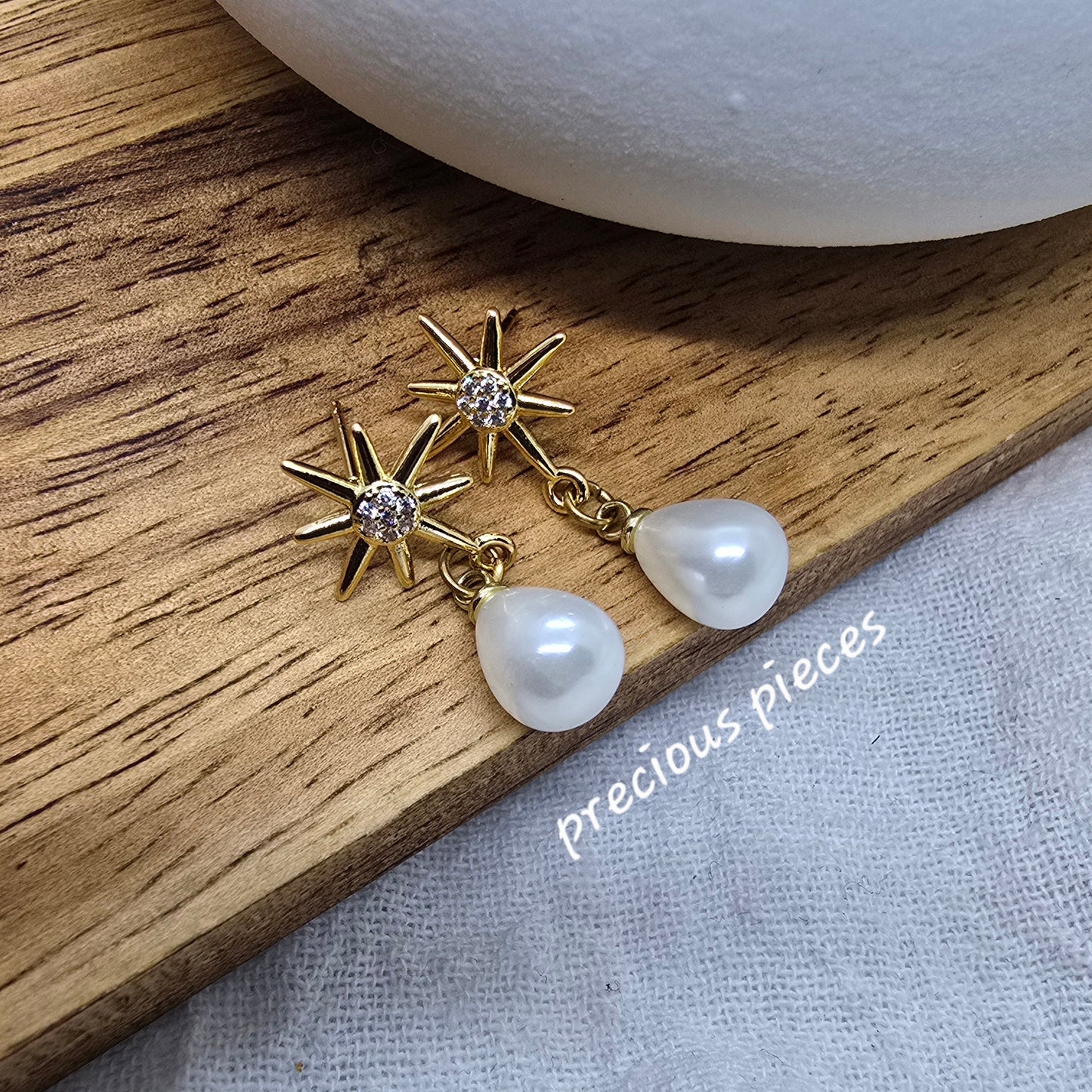 North Star Pearl Earrings