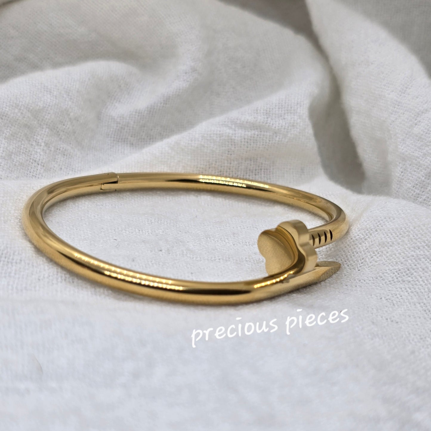 Floral Nail Bangle Bracelet