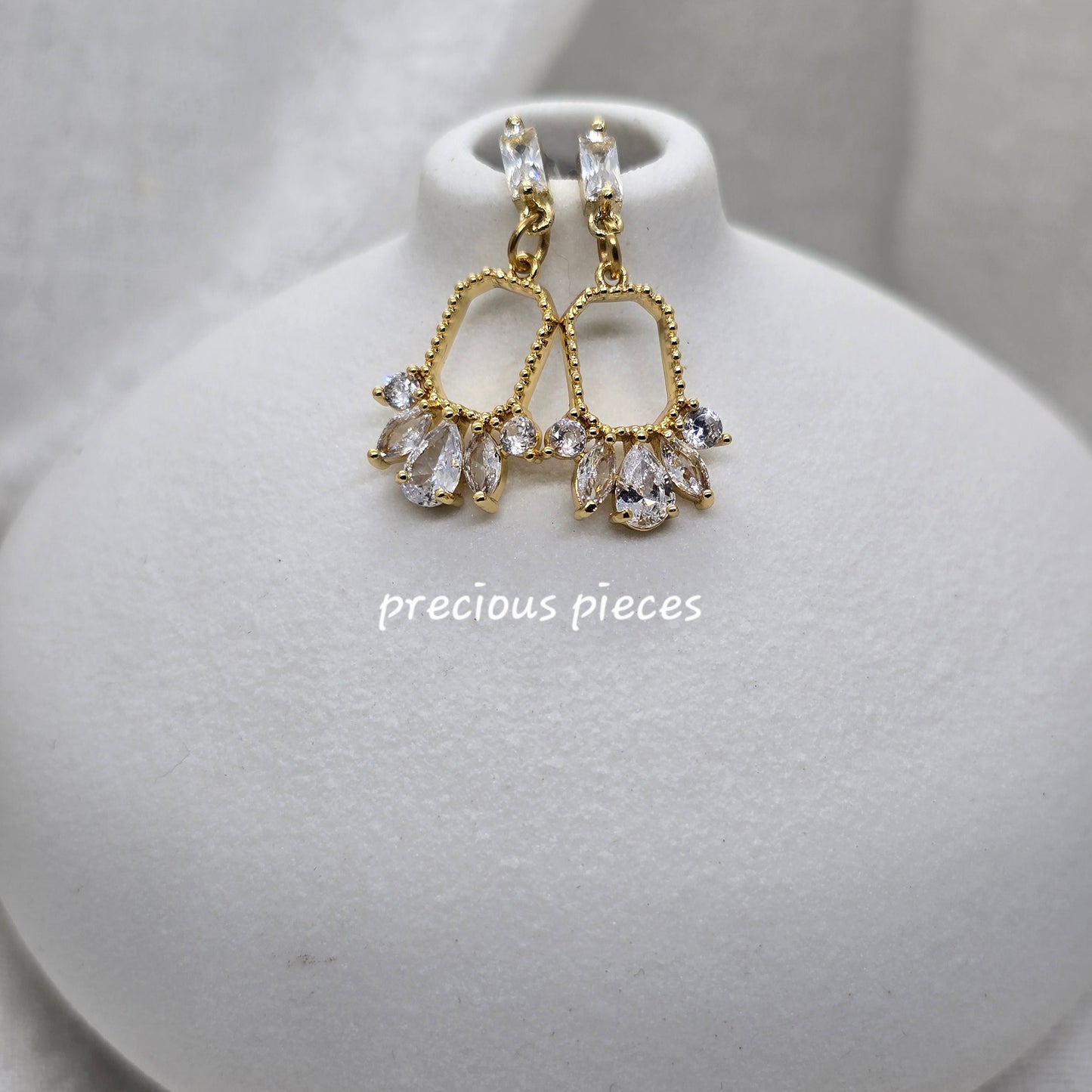 Zirconia Dangle Earrings