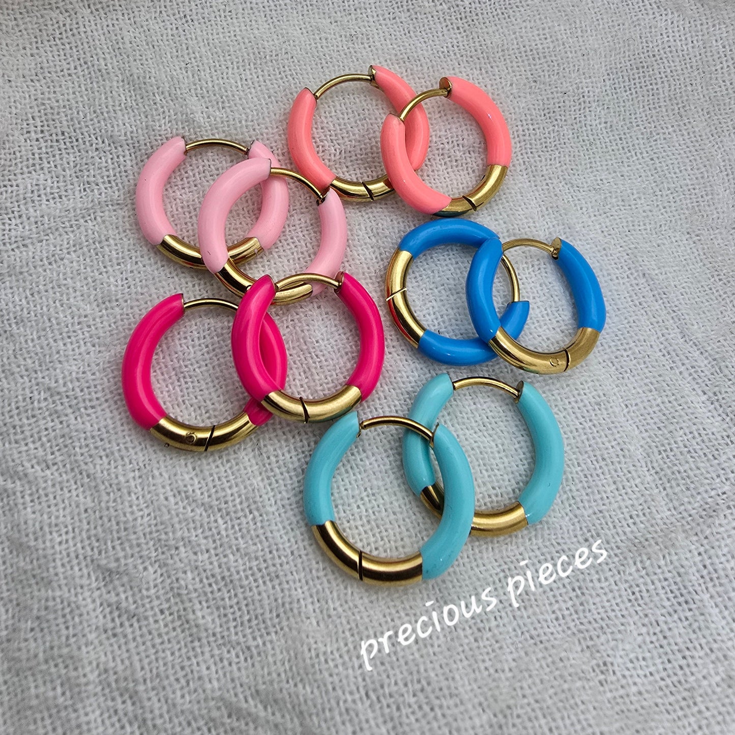 Enamel Hoop Earrings (click for more options)