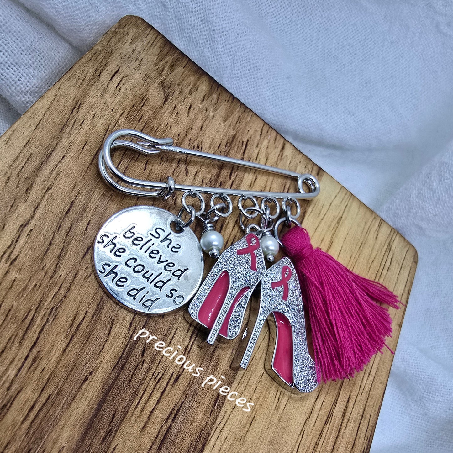 She Believed She Could Cancer Awareness Brooch