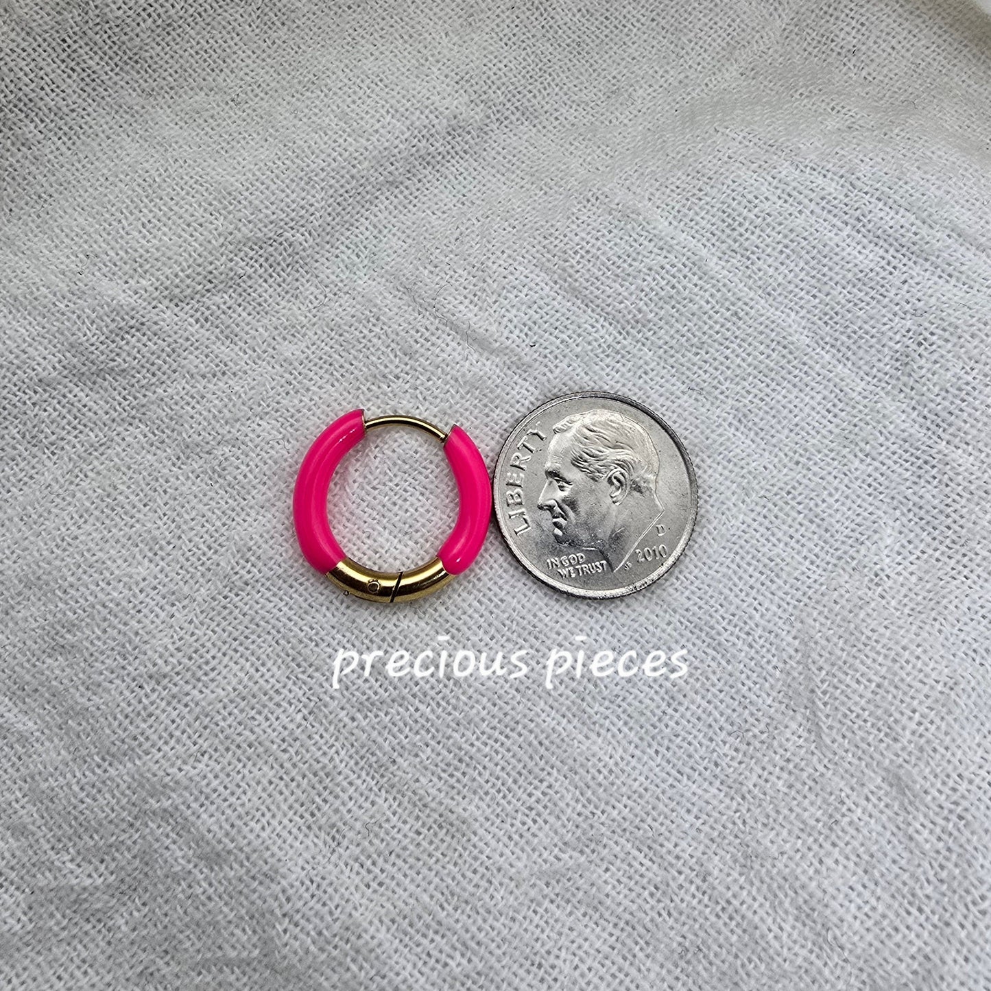 Enamel Hoop Earrings (click for more options)
