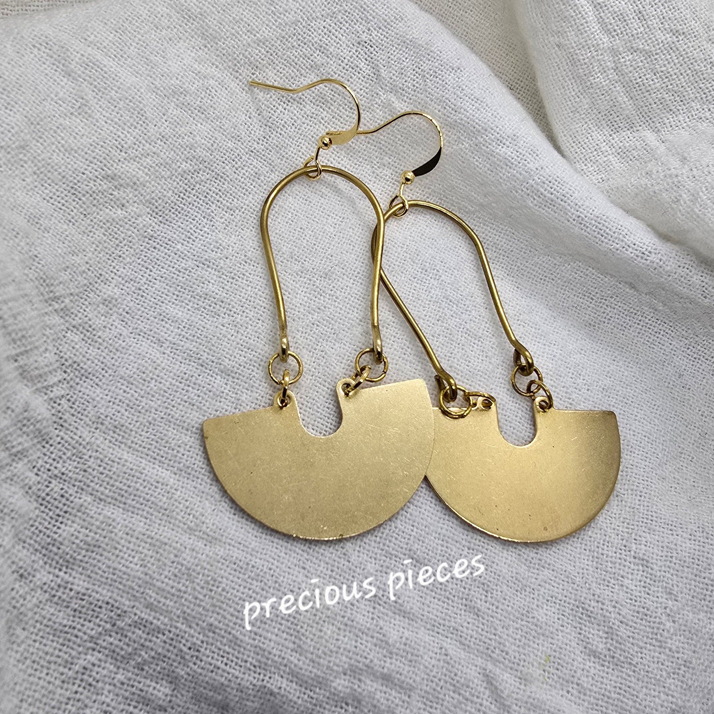 Brass Arch Dangle Earrings