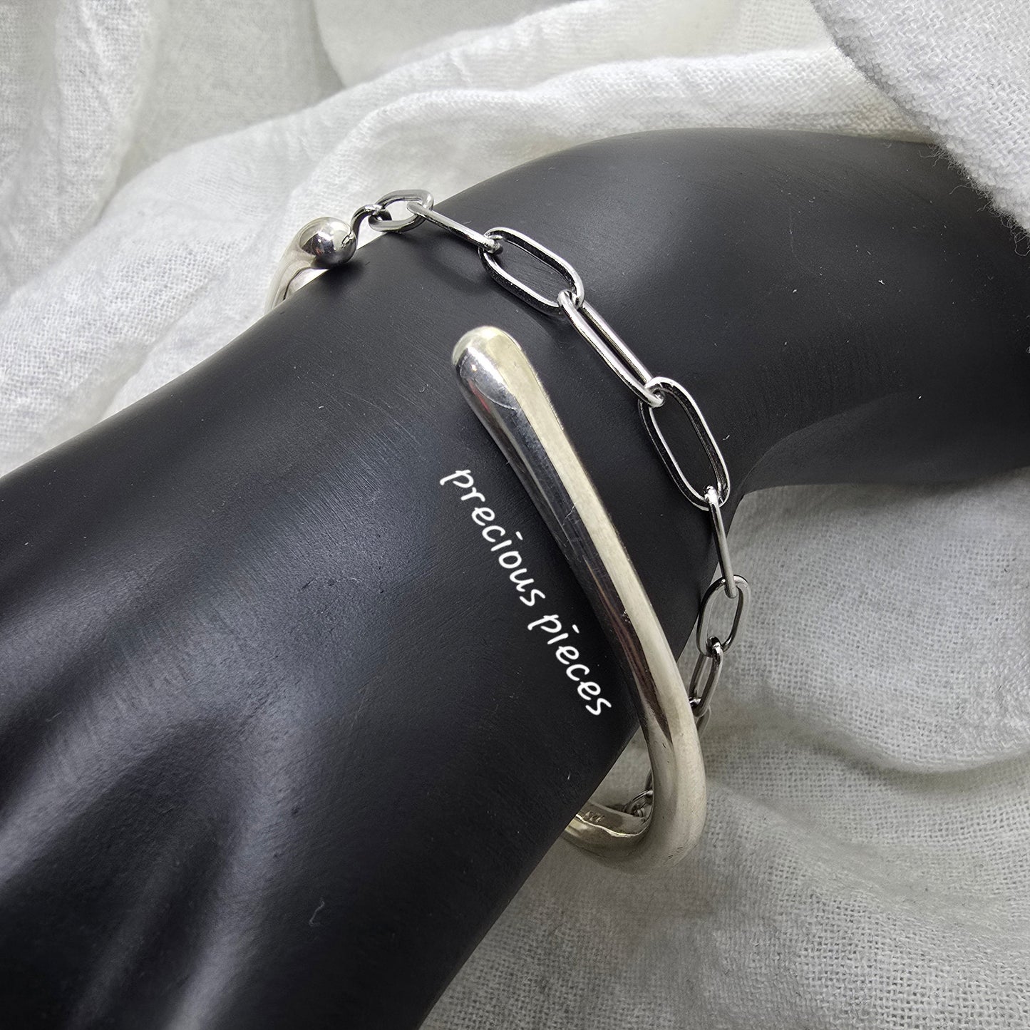 Stainless Steel Paperclip Bracelet