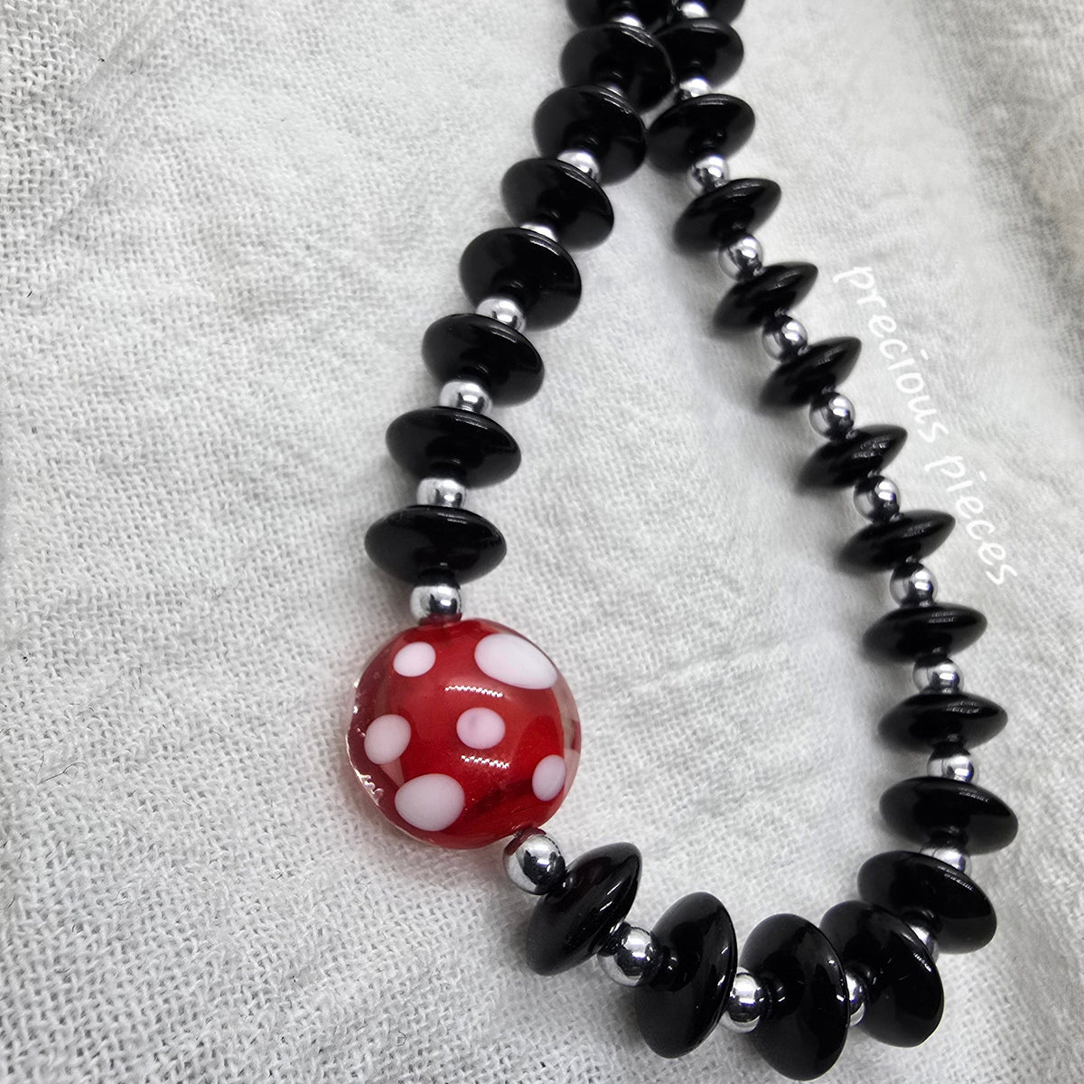 Black Beaded Necklace