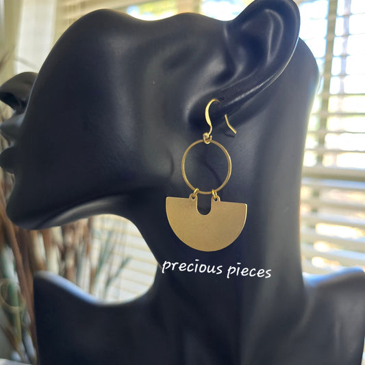 Brass Geometric Earrings