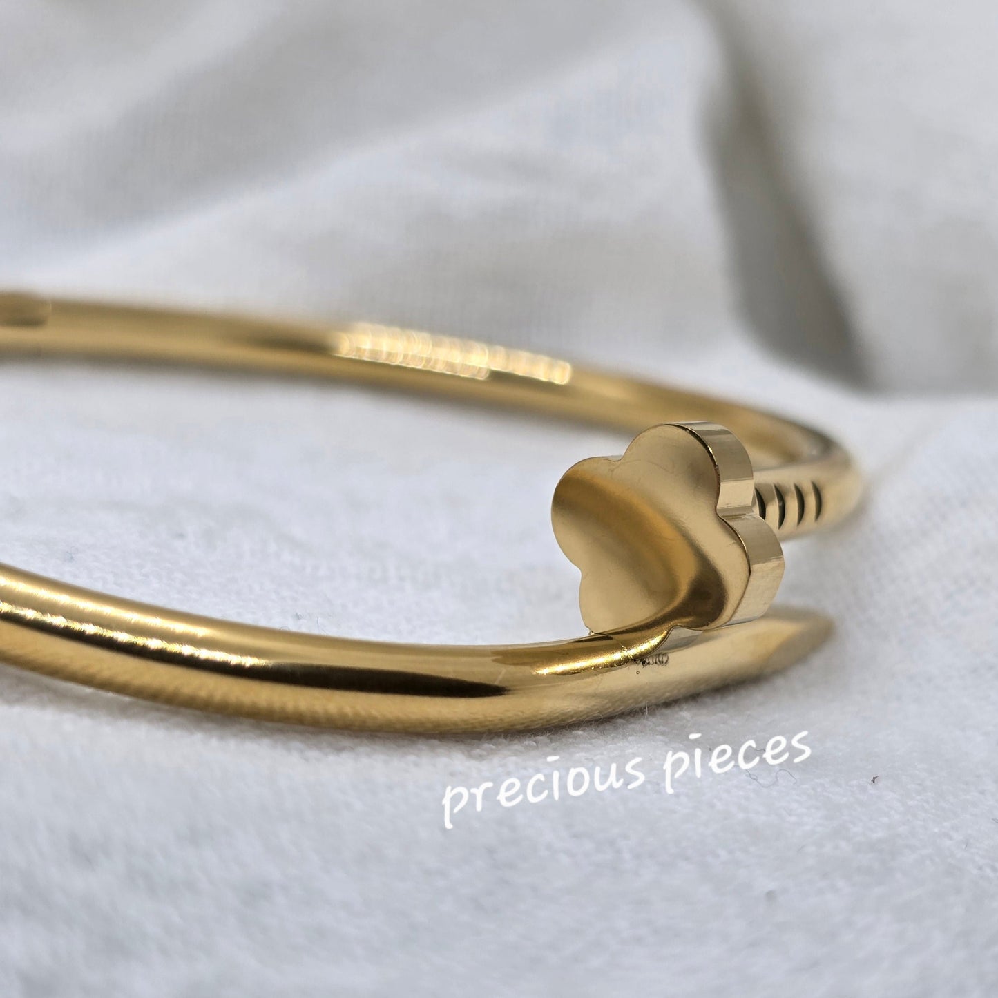 Floral Nail Bangle Bracelet