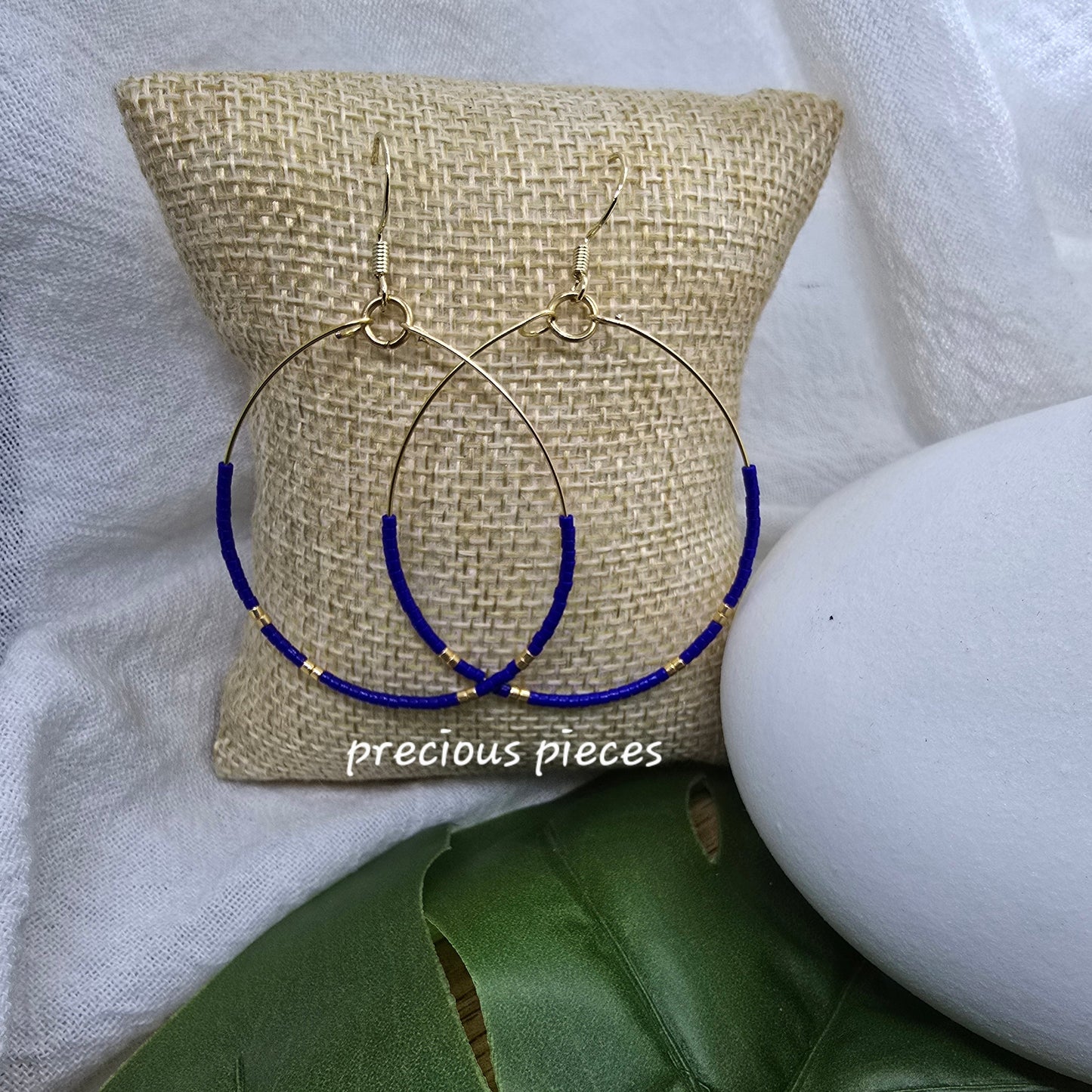 Glass Seed Bead Hoop Earrings (click for more options)