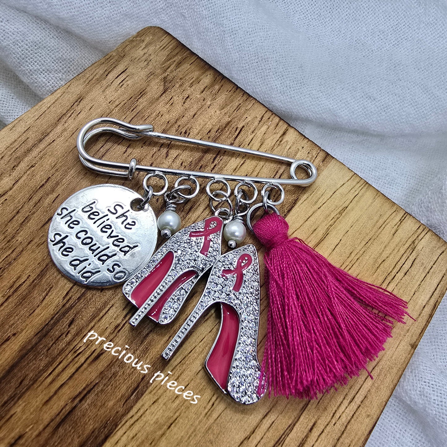 She Believed She Could Cancer Awareness Brooch