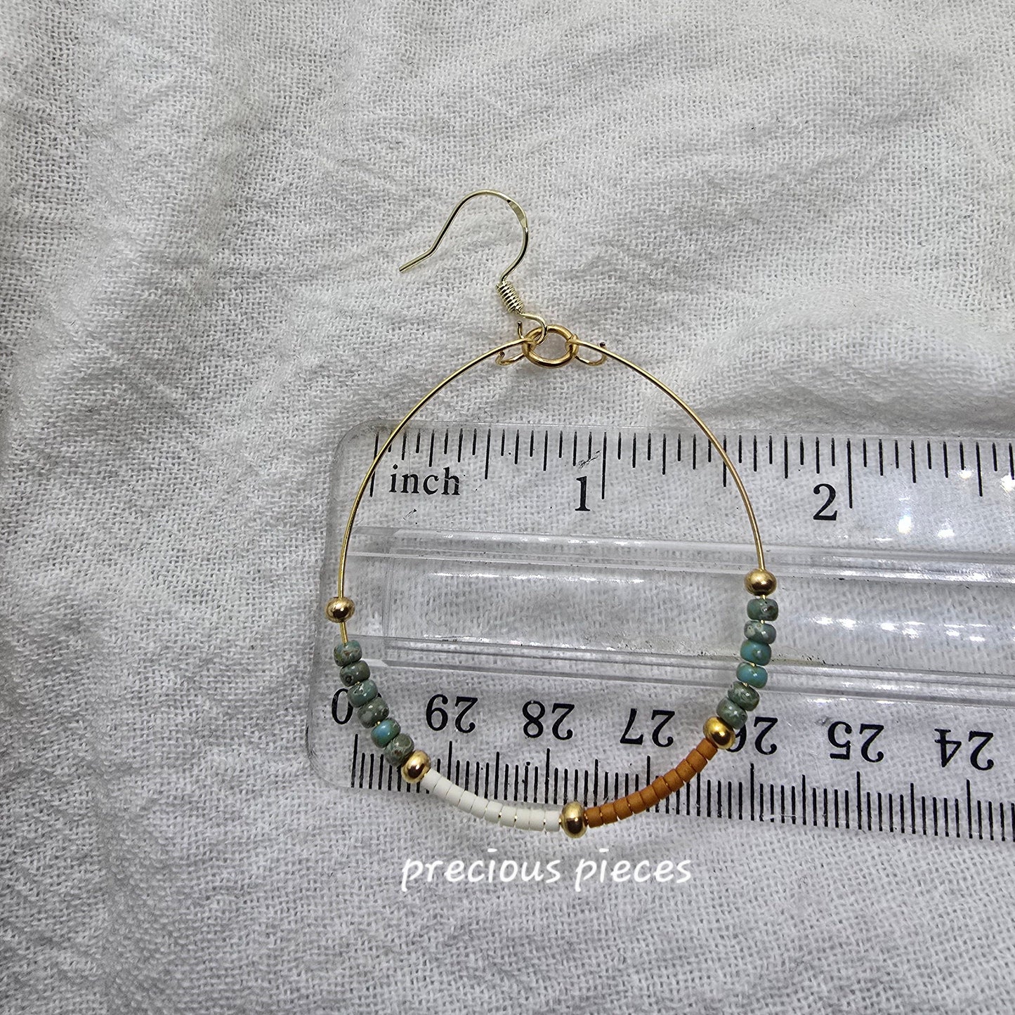 Glass Seed Bead Hoop Earrings (click for more options)