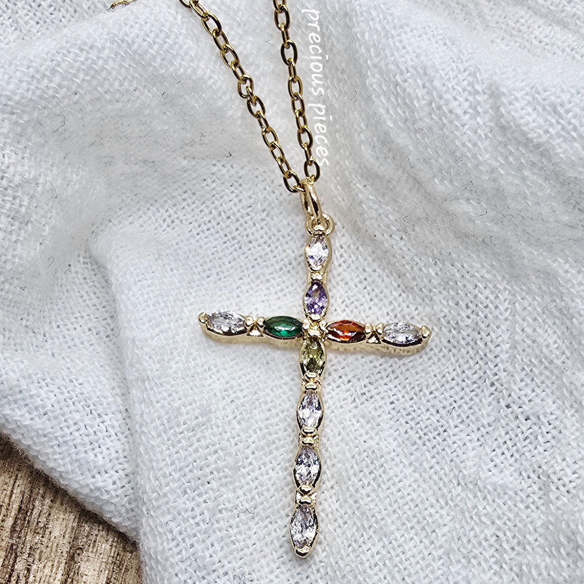 Rhinestone Cross Necklace