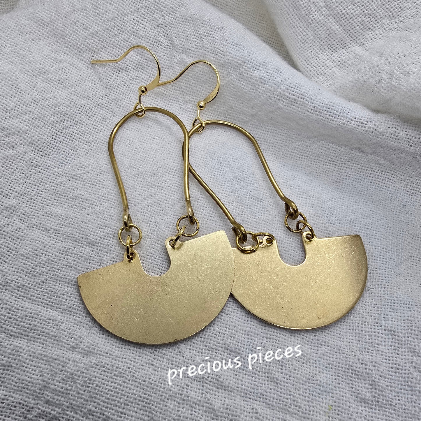 Brass Arch Dangle Earrings