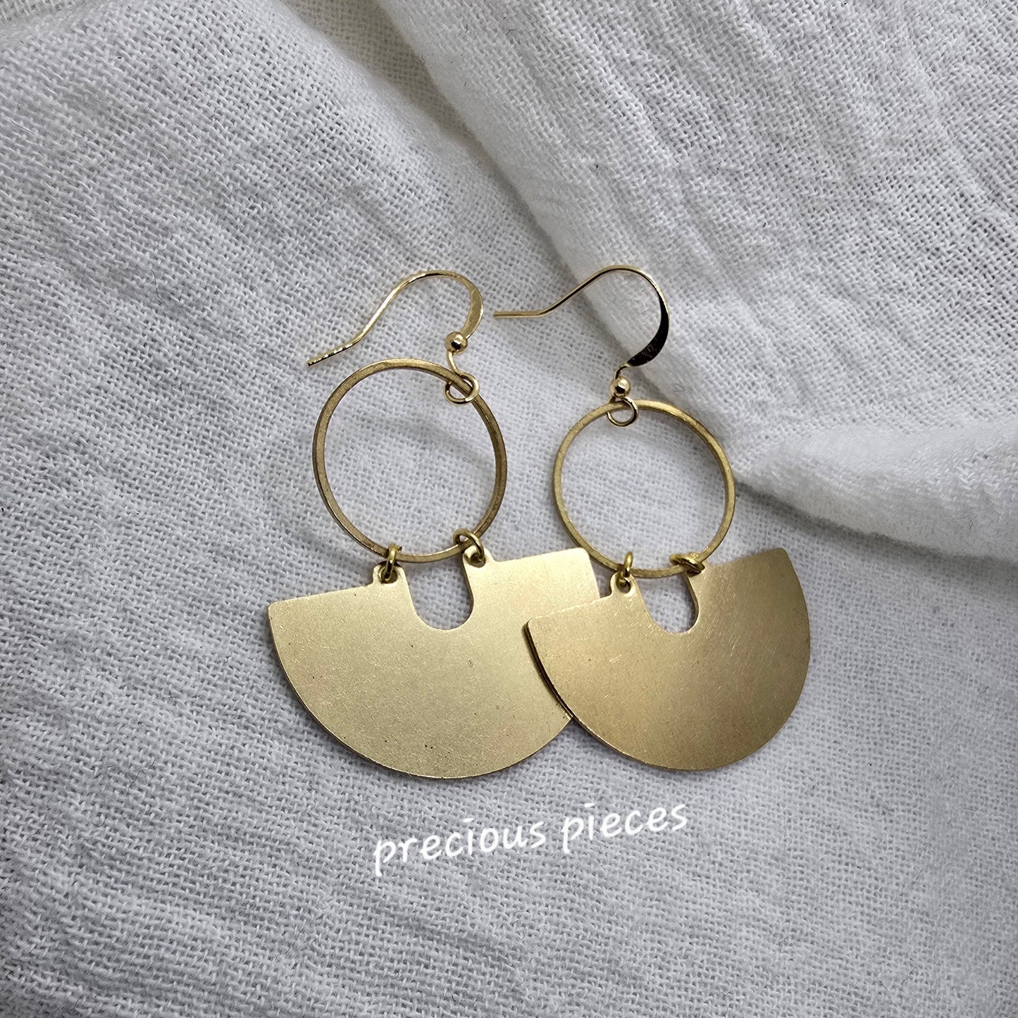 Brass Geometric Earrings