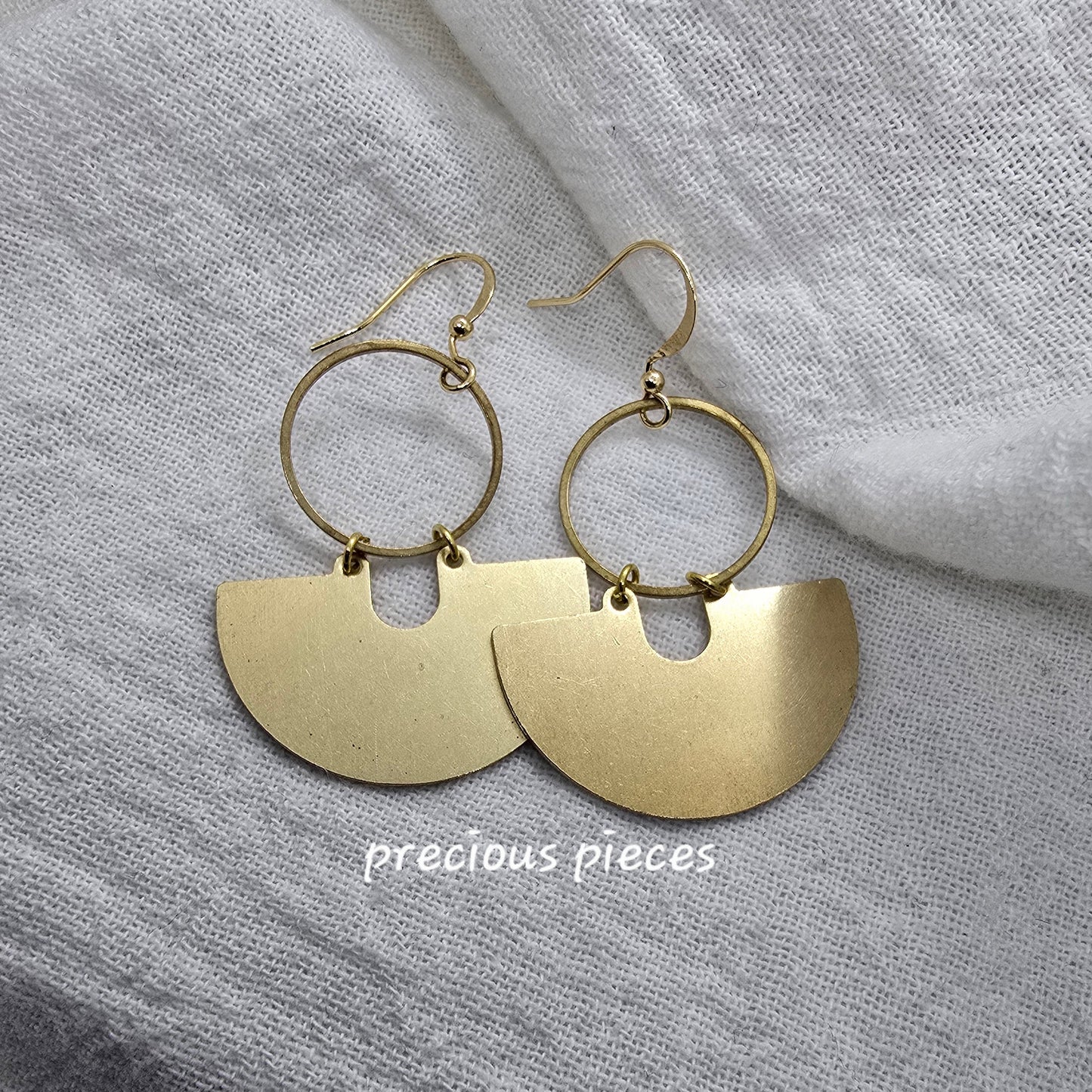 Brass Geometric Earrings