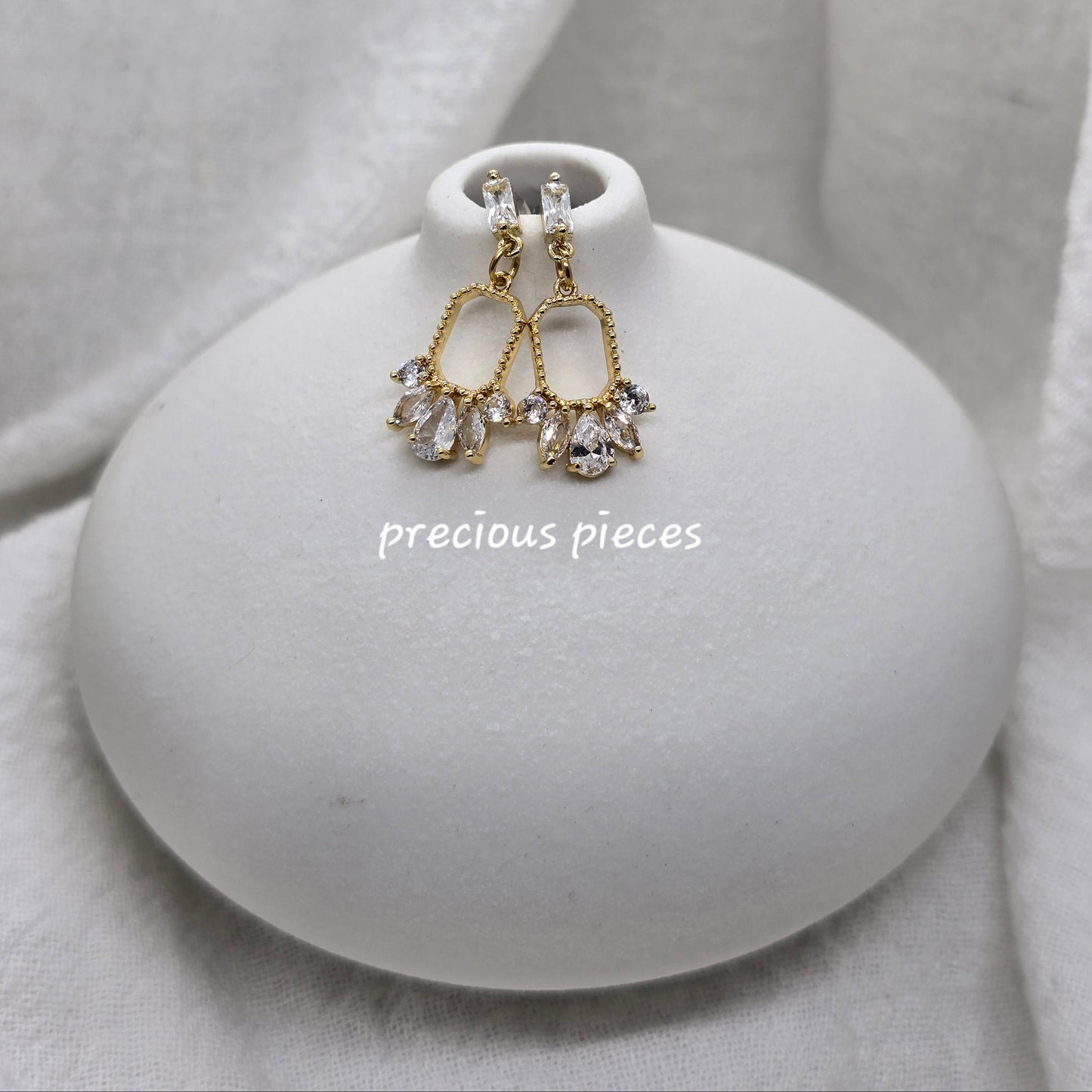 Zirconia Dangle Earrings