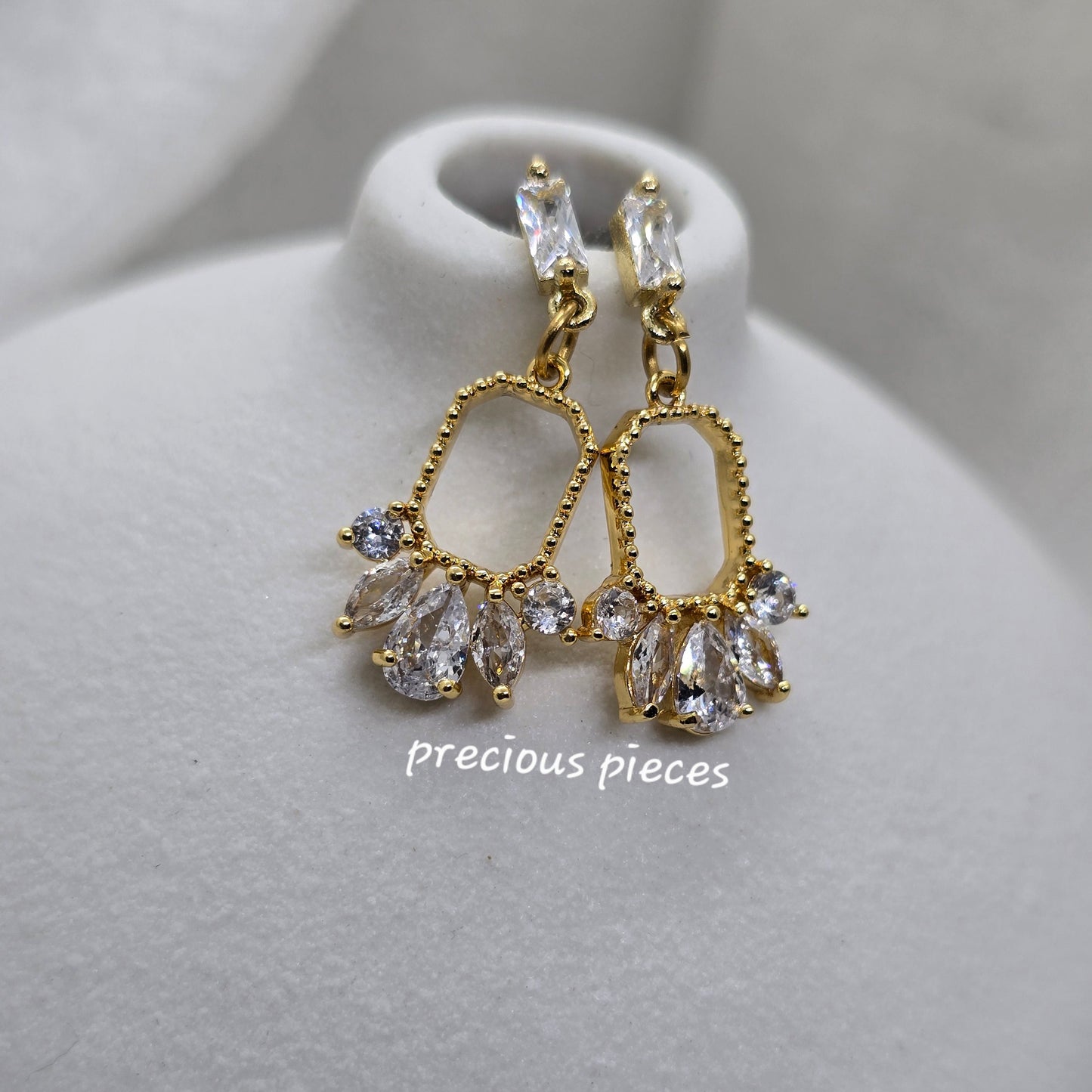 Zirconia Dangle Earrings