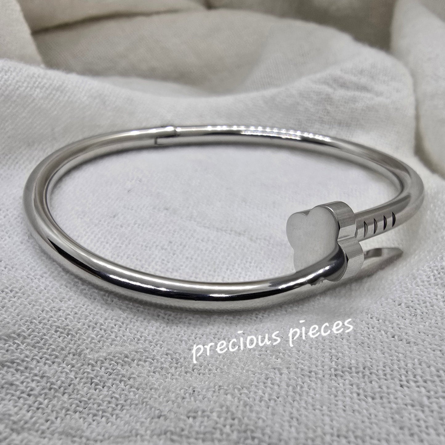 Floral Nail Bangle Bracelet