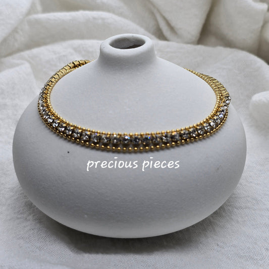 Rhinestone and Shotbead Chain Anklet (click for more options)