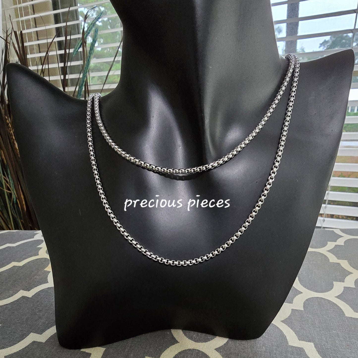 Half Round Box Chain Necklace