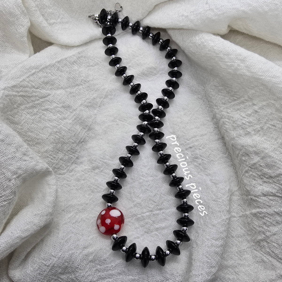 Black Beaded Necklace
